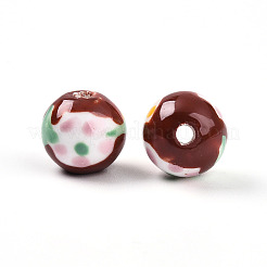 Perles en porcelaine manuelles&nbsp;X1-PORC-N009-05B