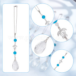 Décorations de pendentif en forme de larme de verre&nbsp;HJEW-AB00620