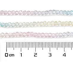 Brins de perles de verre peints transparents&nbsp;LS-DGLA-A034-T2mm-A21