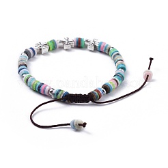 Nylonfaden geflochtene Perlen Armbänder&nbsp;BJEW-JB04552-01