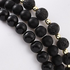 Ensemble de bracelets extensibles en perles de pierres précieuses mélangées naturelles 6pcs 6 styles&nbsp;BJEW-JB09117