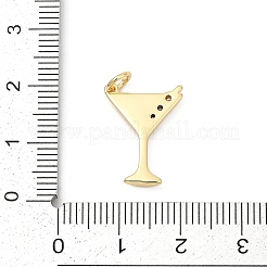 Pendentifs en laiton zircon cubique pavé&nbsp;KK-U062-55G-03