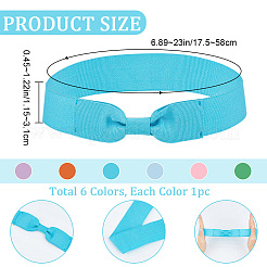 6 Stück 6 Farben Bowknot Polyester Hut Gürtel&nbsp;FIND-CP0001-75