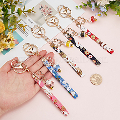 5 porte-clés pendentif chat porte-bonheur Maneki Neko en porcelaine&nbsp;FIND-OC0002-39