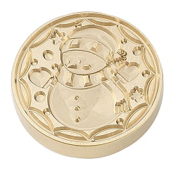 Weihnachtsserie Wachssiegel Messing Stempelkopf&nbsp;LS-AJEW-M037-01G-20