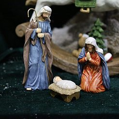 3 décoration d'affichage en résine pour crèche de Noël SharpRepublic&nbsp;PW-WGF29AF-01