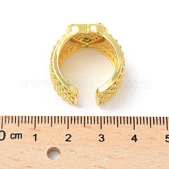 Anelli regolabili in ottone micro pavé di zirconi cubici&nbsp;RJEW-V009-06G