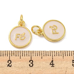 Emaille-Anhänger mit Zahnstangenbeschichtung aus Messing&nbsp;KK-r153-10G