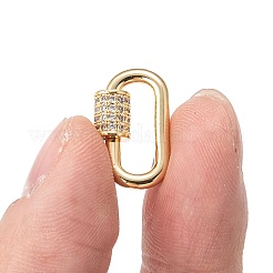 Charmes de verrouillage de mousqueton à vis de zircone cubique micro pave&nbsp;LS-ZIRC-G160-22G