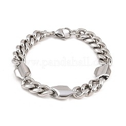 304 Edelstahl-Armbänder mit kubanischen Gliederketten&nbsp;BJEW-G766-02P