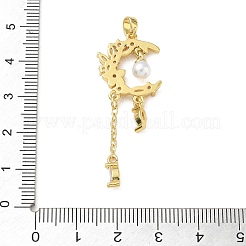 Pendenti in ottone con micro pavé di zirconi rosa&nbsp;CU-CBA8C34-09G