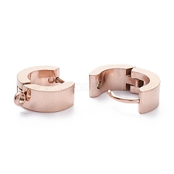 Orecchini a cerchio huggie in acciaio inossidabile placcato ionico (ip) 304&nbsp;STAS-I167-01C-RG