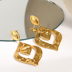Boucles d'oreilles pendantes en acier inoxydable 304 avec strass&nbsp;WG70B51-01