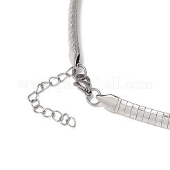 6 mm flache Schlangenkettenhalsketten aus 304 Edelstahl&nbsp;MAK-Z004-03P