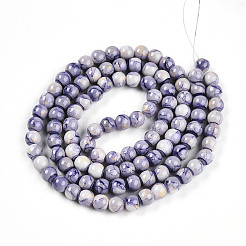 Chapelet de perles en verre baking paint&nbsp;DGLA-N003-8mm-C08