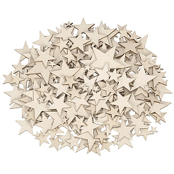 200 pz 4 stili di trucioli di legno non rifiniti&nbsp;WOOD-CN0001-31