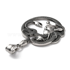 Pendentifs en acier inoxydable 304 avec placage ionique (IP)&nbsp;STAS-D067-15AS