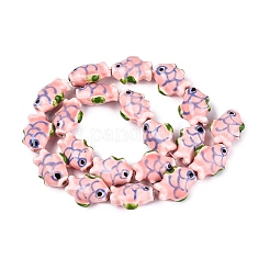 Perles en porcelaine manuelles&nbsp;PORC-Q007-09F