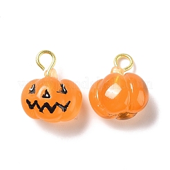 Halloween-Kürbis-Anhänger aus undurchsichtigem Harz&nbsp;RESI-B010-02