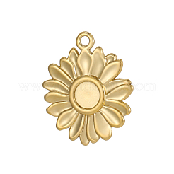 Pendentifs en acier inoxydable 304 sertis cabochon&nbsp;STAS-OY009-57G