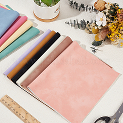 10 Stück 10 Farben mattierte PVC-Kunstlederstoffe&nbsp;DIY-CL0001-71A
