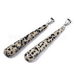 Dalmatien naturel jaspe gros pendentifs&nbsp;G-S359-095