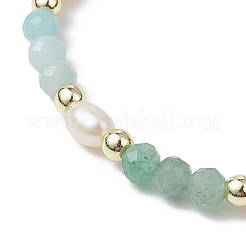 Stretch-Armbänder aus natürlichen und synthetischen Edelsteinen und Süßwasser-Zuchtperlen für Damen&nbsp;BJEW-JB11438
