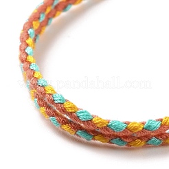 Polyester geflochtenes verstellbares Kordelarmband&nbsp;BJEW-A099-03