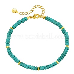 Armbänder aus synthetischen türkisfarbenen Rondellperlen im Bohème-Stil für Damen&nbsp;NJ4961