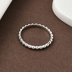 925 anello a fascia semplice in argento sterling&nbsp;RJEW-P164-01A-P