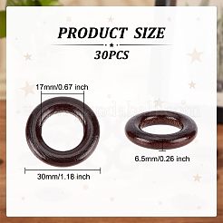 Holz verbindet Ringe&nbsp;LS-WOOD-WH0027-69B