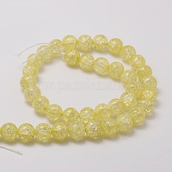 Perle tonde di vetro crackle fili&nbsp;CCG-E001-4mm-07