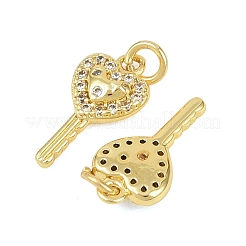 Messing micro pave klare zirkonia anhänger&nbsp;KK-D218-22G-01