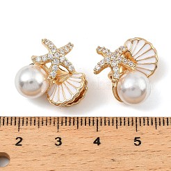 Abalorios de latón con pavé de circonitas&nbsp;KK-C155-28G-02