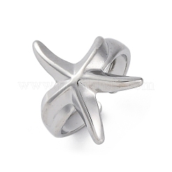 Anelli polsino aperto in acciaio inossidabile 304 stafish per donna&nbsp;RJEW-F174-01P