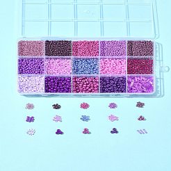 150g 15 Stile Backfarbe Glas Saatperlen Perlen&nbsp;SEED-FS0001-31B