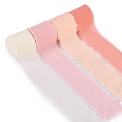4 Rolle ausgefranstes Polyesterband in 4 Farben&nbsp;OCOR-TA0002-87B
