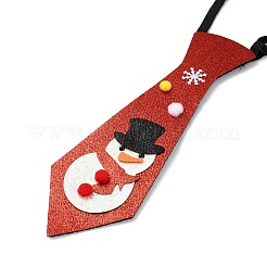 Krawatte aus Vliesstoff mit Weihnachtsmotiv&nbsp;LS-AJEW-L092-A02