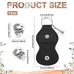 Púas de guitarra de acero inoxidable 201 con láser de doble cara&nbsp;AJEW-WH0555-025