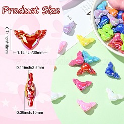 60 pz 10 perline acriliche placcate in colore ab&nbsp;MACR-CJ0002-03