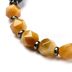 Ensemble de bracelets extensibles en perles d'oeil de tigre naturelles teintes et chauffées&nbsp;BJEW-JB06651