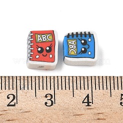 Bedruckte handgemachte Polymer Clay Perlen&nbsp;CLAY-P005-06