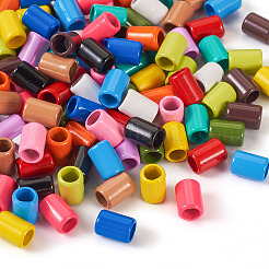 120 Stück 15 Farben Säulengestell Beschichtung Sprühlackierte Legierungsperlen zur Schmuckherstellung&nbsp;FIND-TA0002-74