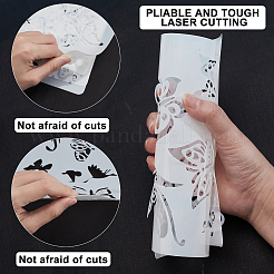 8 pz 8 modelli di stencil per disegno e pittura in plastica&nbsp;DIY-GF0004-82