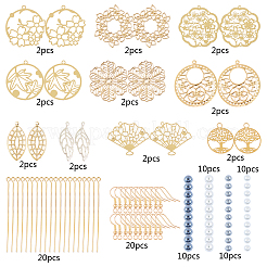 Kit fai da te per realizzare orecchini a tema fiori e foglie&nbsp;DIY-SC0012-52
