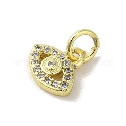 Breloques en laiton avec zircone cubique de micro pave&nbsp;KK-M283-19B-01