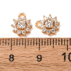 Ciondoli in ottone zirconi chiari micro pavé&nbsp;CU-CBAEC99-24G