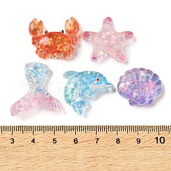 Transparente Harz-Cabochons mit Meeresmotiven&nbsp;RE-CBAC151-04