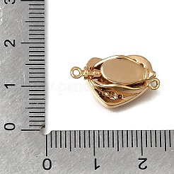 Chiusure a scatola con micro pavé di zirconi chiari in ottone&nbsp;CU-CBA4292-14G