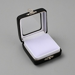 Scatole di diamanti sciolti in finta pelle pu&nbsp;CON-WH0084-84